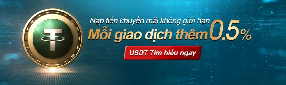 Nạp USDT tại KU77777 nhận thêm 0.5% cho mỗi giao dịch
